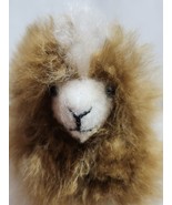 Handmade White Brown Alpaca Llama Wool Decor Dolls 6X5 - £26.65 GBP