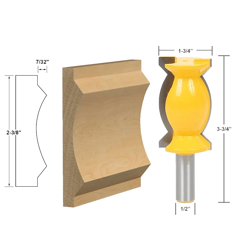 1pc crown molding router bit 1 2 shank tenon cutter for woodworking tools thumb200