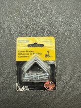 NOS! (40) STANLEY 1" ZINC PLATED CORNER BRACES, 75-6104 - $4.94