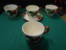 -Magnificent FRANCISCAN  &quot;Apple&quot; Pattern ONE CUP &amp; SAUCER &amp; 3 CUPS - £10.64 GBP