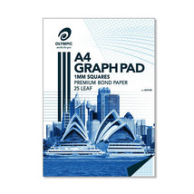 Olympic 7-Holed A4 Top Padded Graph Pad 5pk (25-Leaf) - 1mm - £33.79 GBP