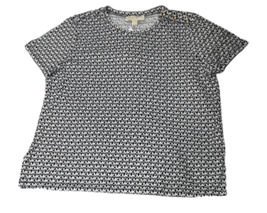 MICHAEL KORS Tonal Allover Logo Short Sleeve T-Shirt  - $40.00