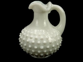 AVON White Milk Glass Cruet, Bud Vase, Hobnail Jug Body, Three Spouts, Vintage - £11.70 GBP