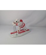 Coca Cola Holiday Polar Bear Figure Skiing 1995 Enesco Ceramic (Read Det... - £12.25 GBP