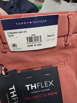 Tommy Hilfiger Modern-Fit TH Flex Stretch Performance Pant Red Men Sz 32x32 NWT Item image 8