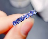 And natural blue tanzanite original silver charm engagement jewelry ring for women thumb155 crop