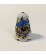 Pickard Floral Thimble White Bone China Blue Flowers Gold Trim Scalloped... - £7.94 GBP