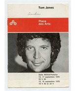 Tom Jones Program Place des Arts Montreal Quebec 1978  - £14.16 GBP