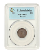 1854 10C PCGS PR64 (Arrows) ex: D.L. Hansen - £14,015.81 GBP