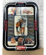 1982 Coca-Cola Have A Coke And A Smile Calendar Metal Serving Tray - £11.17 GBP