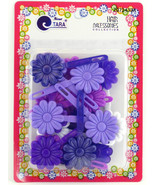 TARA SELF HINGE FLOWER HAIR BARRETTES - 18 PCS. (72433) - $7.99