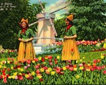 Charlotte North Carolina 1Postcard Tulips In Bloom Gardens of JB Ivey Gi... - $6.20
