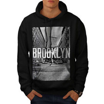 Wellcoda Brooklyn Urban Street Mens Hoodie, Grey Casual Hooded Sweatshirt - £25.24 GBP+