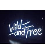 Handmade &#39;Wild and Free&#39; Beautiful Banner Art Light Neon Sign 11&quot;x8&quot; - £53.89 GBP