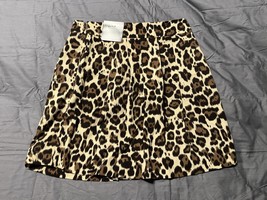 Banana Republic Leopard Print Pleated Skirt 0 Petite NWT 0P Stylish Trendy - $463.36 MXN