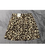 Banana Republic Leopard Print Pleated Skirt 0 Petite NWT 0P Stylish Trendy - $24.80