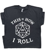 20 Sided Dice T Shirt Dungeons Geek T Shirts and Magic Dragons Dungeon M... - £14.93 GBP
