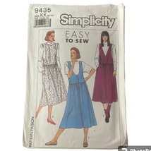 1989 Simplicity 9435 Misses Jumper 8 - 14 Loose Fitting 80s Drop Waist P... - $9.87