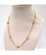 Delicate Knot Vintage AVON Necklace Gold tone Knot 17&quot; long Marked - £8.85 GBP