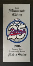 Minnesota Twins 1986 MLB Baseball Media Guide - £5.24 GBP