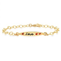 Jessica Elliot vermeil colorful words enamel bracelet - love in Plated Sterling - $53.46