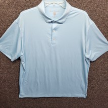 Hickey Freeman Men’s Performance Stretch Polo Shirt Size XL Blue Pique Polo - £9.91 GBP