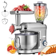 3 In 1 Multifunctional Stand Mixer With 6 Quart Stainless Steel Bowl, 65... - $254.59