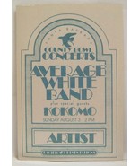 AVERAGE WHITE BAND / KOKOMO - VINTAGE ORIGINAL 1970&#39;s CLOTH BACKSTAGE PASS - $15.00