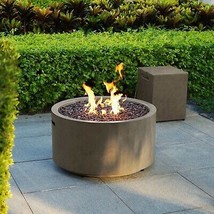 FIRE PIT PROPANE GAS OUTDOOR PATIO BONFIRE STEEL BOWL ROUND LARGE METAL ... - $575.99