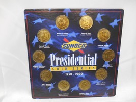 Old Vtg SUNOCO PRESIDENTIAL COIN SERIES 1950-2000 GOLD BRASS COINS TOKEN... - £15.77 GBP