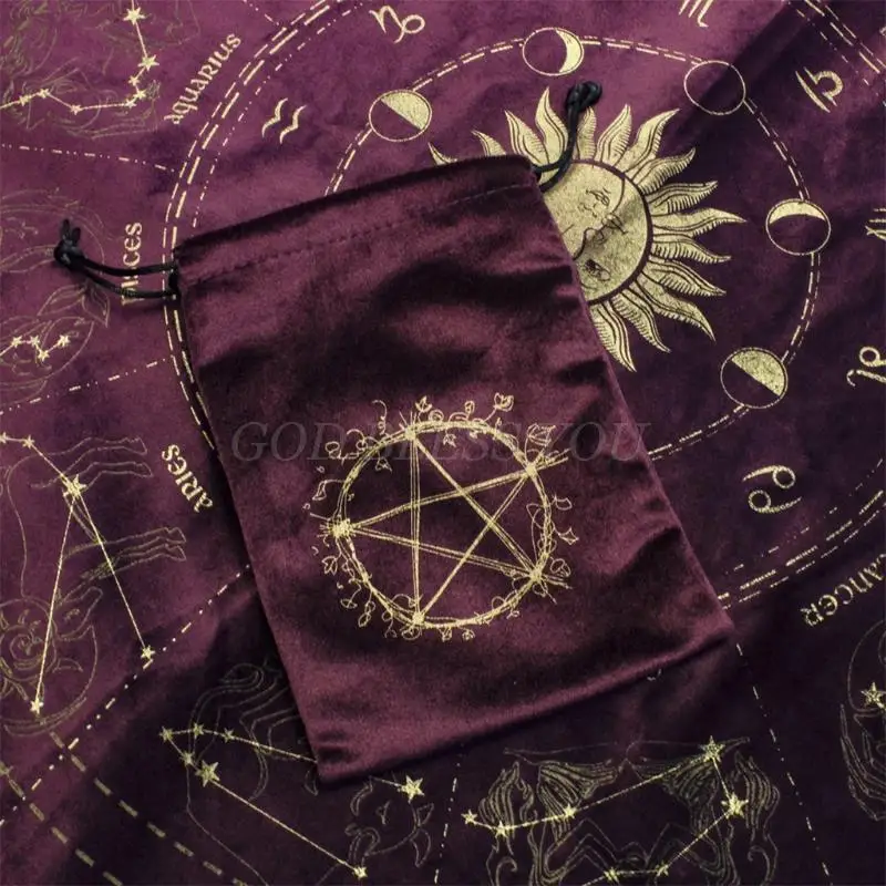 Tar-ots Pad Pad Astrolabe Witch Divination Pendulum Divination Tablecloth Props  - £82.19 GBP