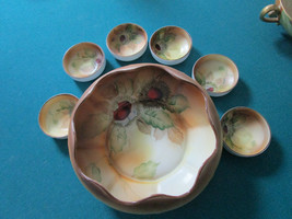 Original Nippon Japan Handpainted Bowl Dishes Lusterware Footed Bowl [95... - £43.02 GBP+