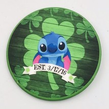 2016 Lilo &amp; Stitch Green Souvenir Button Pin 2.5&quot; 3/17/16 - £6.07 GBP