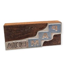 Vintage Letterpress Printing Wood Block Advertisement: PAMedia logo - £23.51 GBP