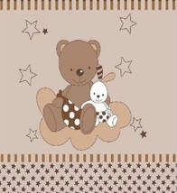 Teddy Bear And Stars Baby Unisex Number One Plush Blanket Softy And Warm - £35.55 GBP