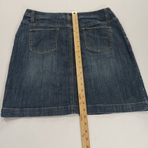 Merona RN#17730 Women's Blue Cotton Blend Stretch Denim Skirt Size 14 Waist 34" image 6