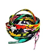 Multi-Color Camouflage Flat Shoelaces For Air AJ Max 1 Force Jordan 1 3 ... - €7,27 EUR