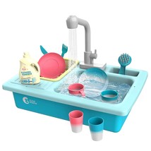 Color Changing Kitchen Sink Toys, Children Heat Sensitive Electric Dishwasher Pl - £43.71 GBP
