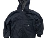 Lee Mens Jacket Workwear Bomber Sherpa Lined Hooded Durable Canvas XL Black - $34.64