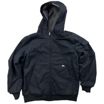 Lee Mens Jacket Workwear Bomber Sherpa Lined Hooded Durable Canvas XL Black - £27.68 GBP