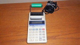 Vintage Sharp EsI-Mate El-161 Electronic Printing Pocket Calculator W Adapter - £22.75 GBP