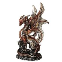 10 Inch Steampunk Inspired Mechanical Dragon Statue Figurine - $54.43