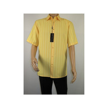 Men Short Sleeve Sport Shirt BASSIRI Light Weight Soft Microfiber 48201 Yellow image 2
