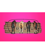 Horses Backsides Coat Hat Rack Car House Keys Holder Horseshoes Western ... - €59,44 EUR