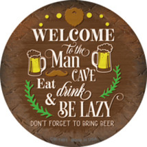 Eat Drink And Be Lazy Novelty Circle Coaster Set of 4 - £15.69 GBP