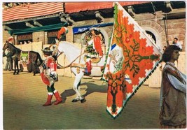 Italy Postcard Siena The Palio Page Jockey Parade Horse &amp; Racehorse - £3.12 GBP