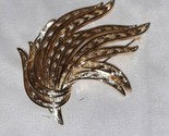 MONET GOLD TONE LEAVES/WHEAT BUNDLE DESIGN BROOCH PIN OPEN WORK VINTAGE ... - £12.02 GBP