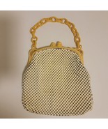 Bakelite Handle Purse Kiss Closure Whiting and Davis Alumesh Enamel Mesh... - $64.50 CAD