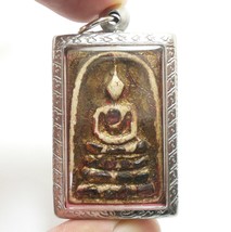 Phra Somdej Red Stone Takrut Blessed 1967 Wat Rakang Thai Buddha Amulet Pendant - £77.16 GBP