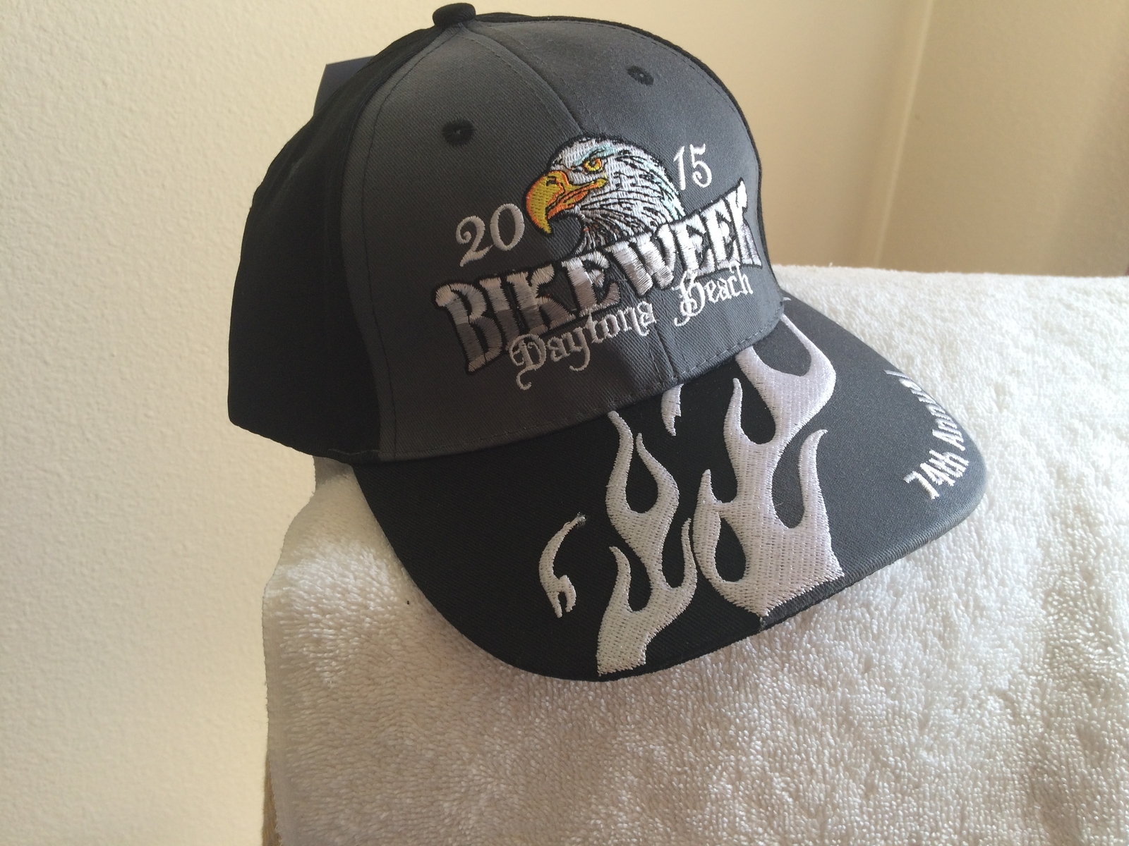 2015 Daytona Beach Bike Week Men's new black/grey ball cap w/tags - £14.34 GBP